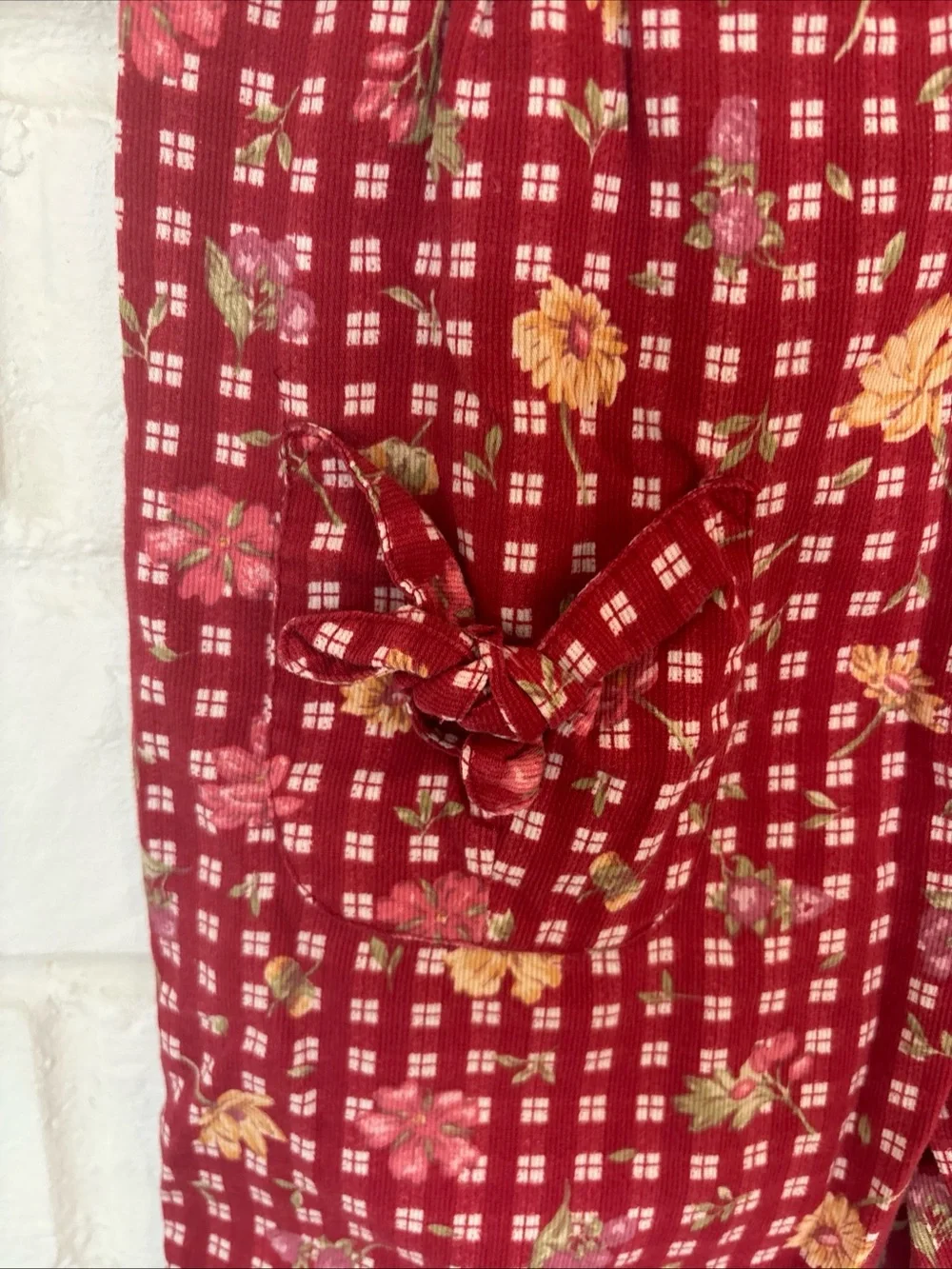 Laura Ashley Red Raspberry Floral Cotton Romper Jumpsuit Size 5T